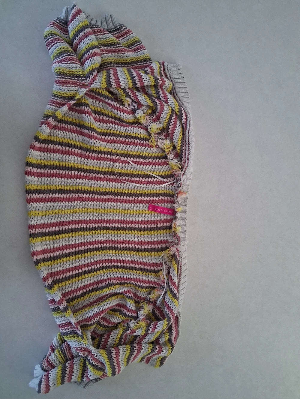 Zaket & Plover/ 100% Cotton/ Striped Knit Shrug Cardigan/ Size US XS/S - Picture 7 of 11